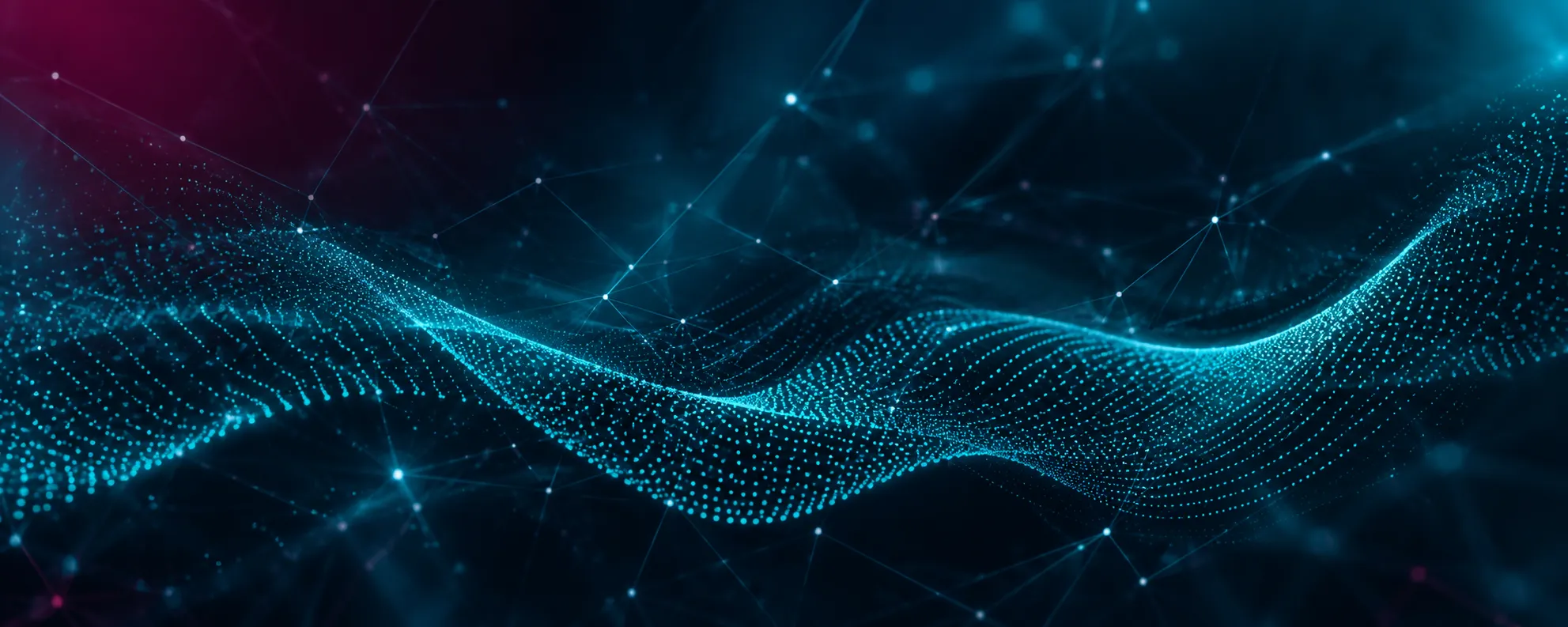 Cinematic Cyan Data Wave Network